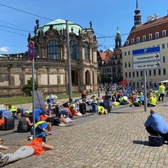 5. Tourismusdemonstration in Dresden am 3.6.20 Demonstrationsmotto "Der Tourismus liegt am Boden und kurz vor der Ohnmacht"